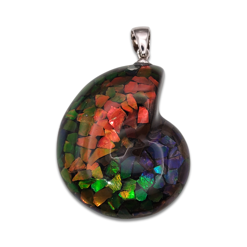 Canada Ammolite Shell Shape Stitching Pendant