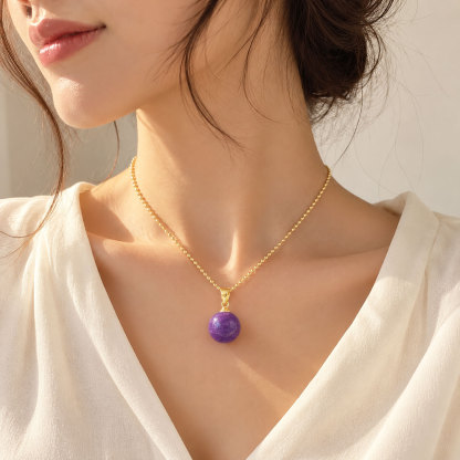 23 Oct - Charoite Ball Pendant