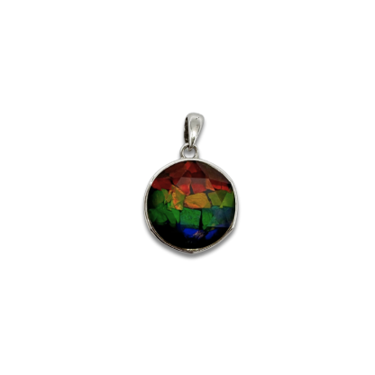 Chromatic Hue - Canadian Ammolite Stitching Pendant