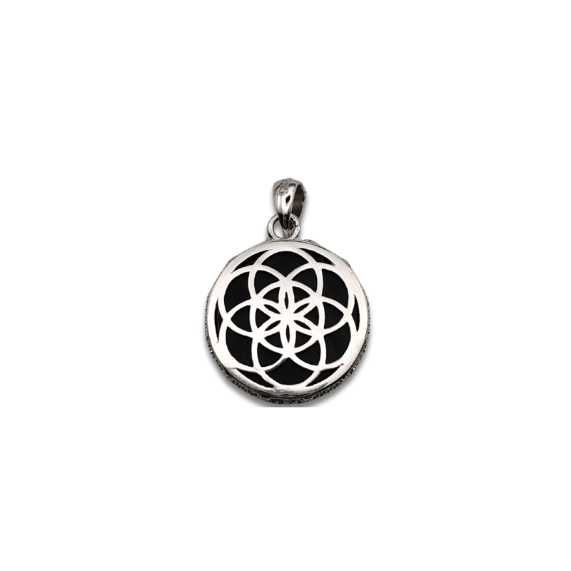 Canada Ammolite Stitching David Star With Flower Of Life Pendant