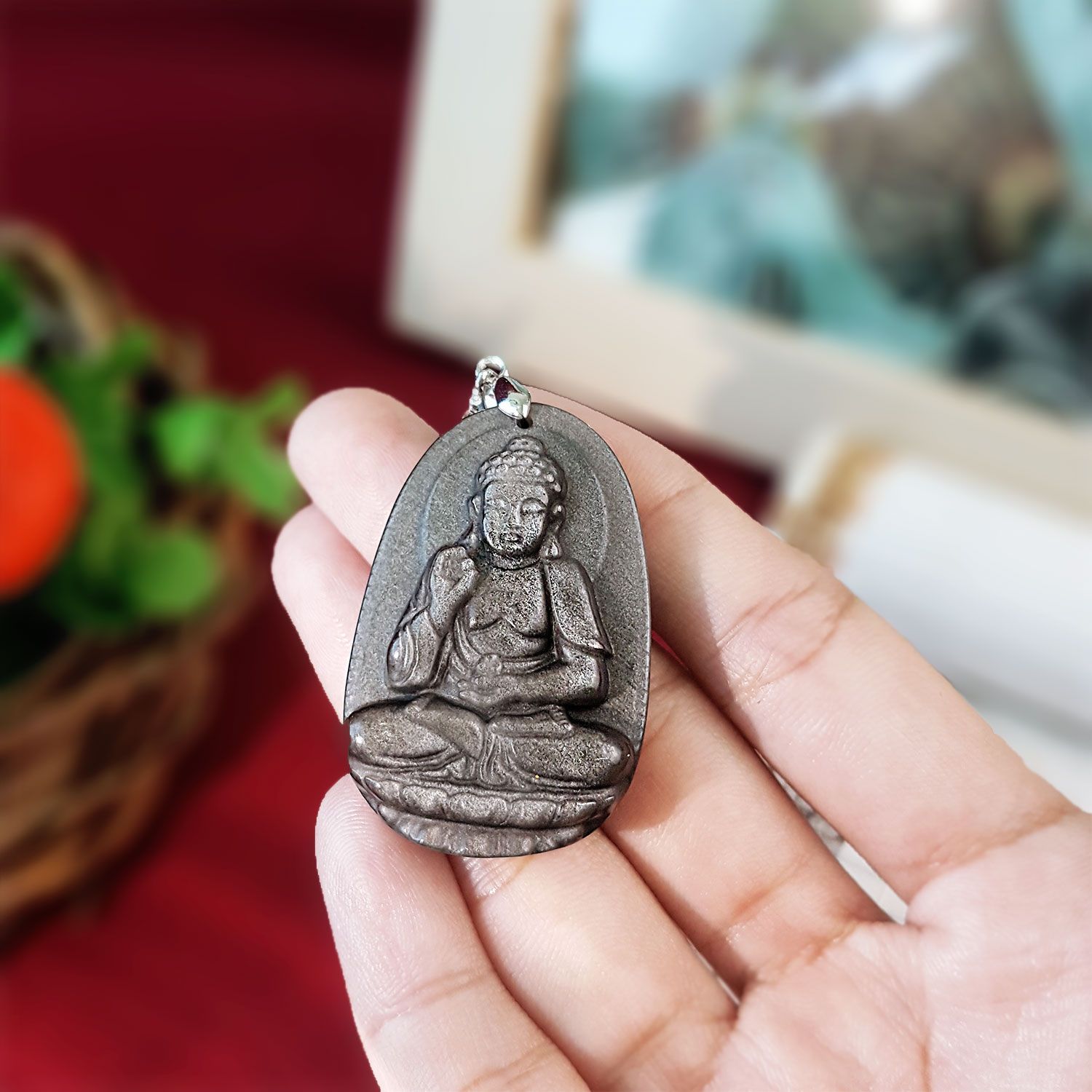 Silver Obsidian Zodiac Patronus Pendant