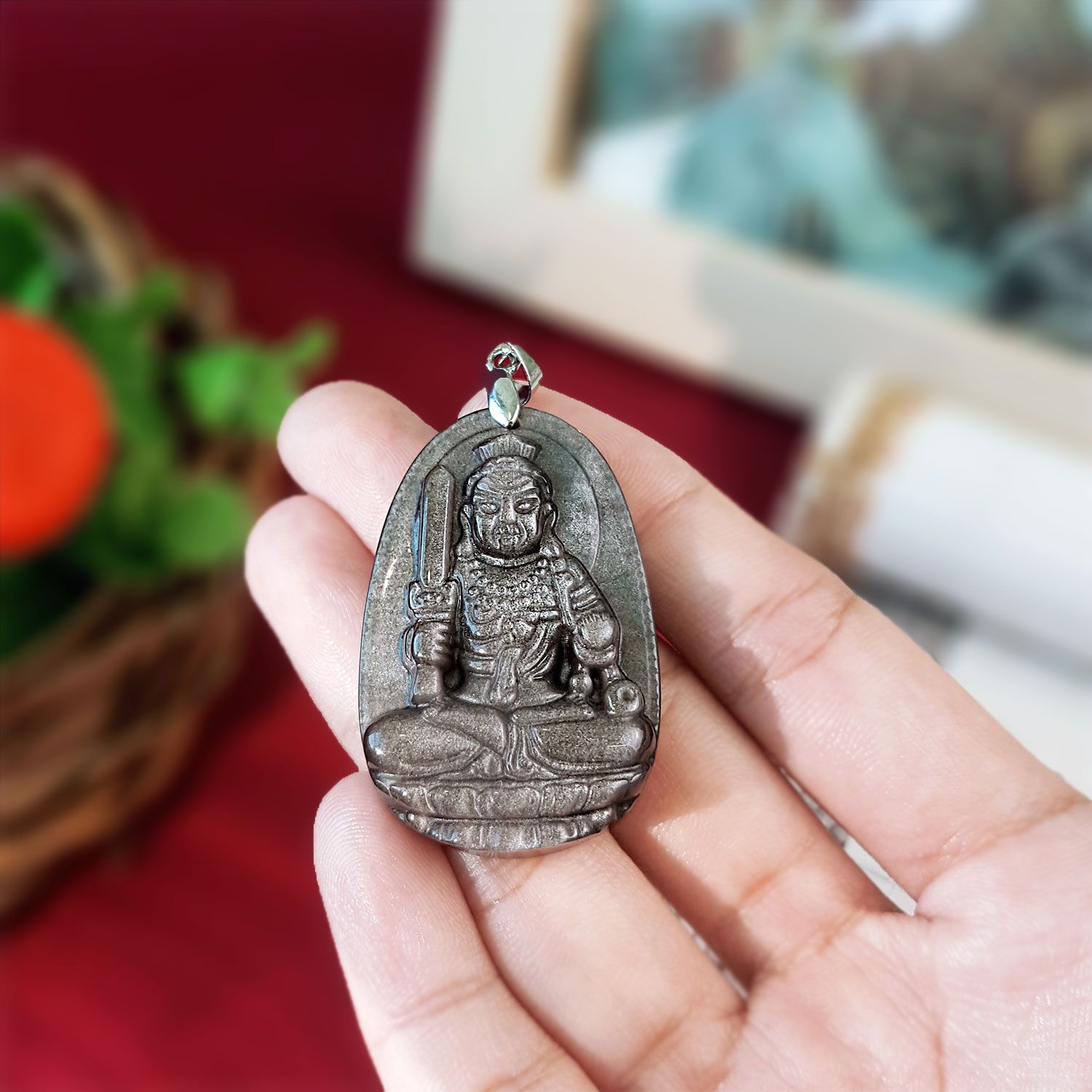 Silver Obsidian Zodiac Patronus Pendant