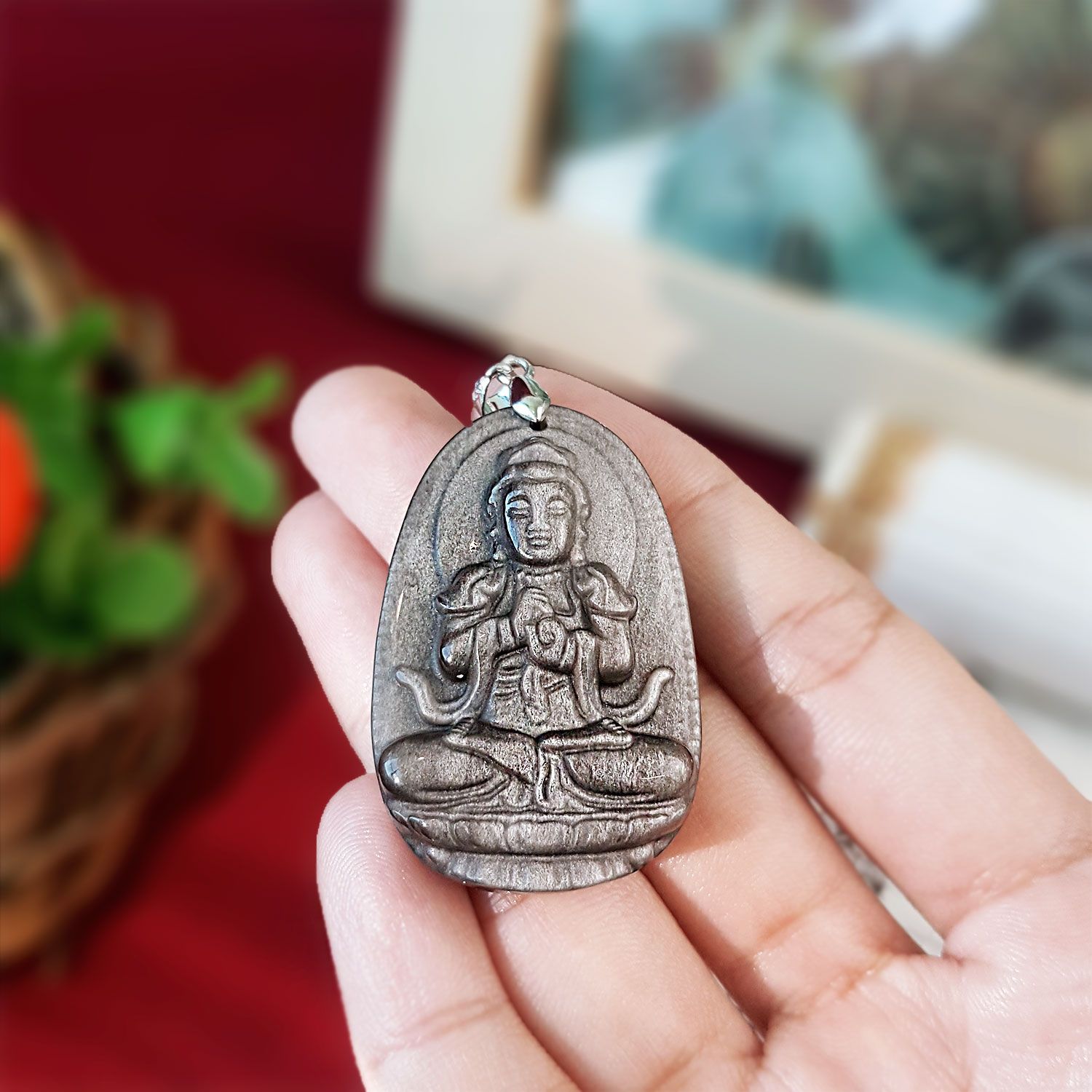 Silver Obsidian Zodiac Patronus Pendant