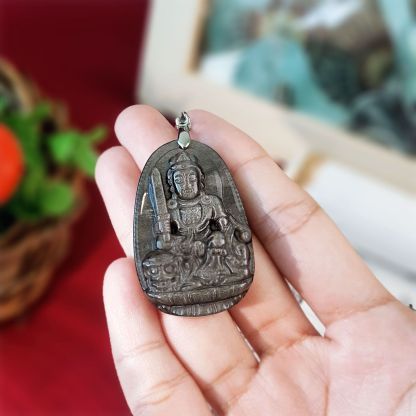 Silver Obsidian Zodiac Patronus Pendant