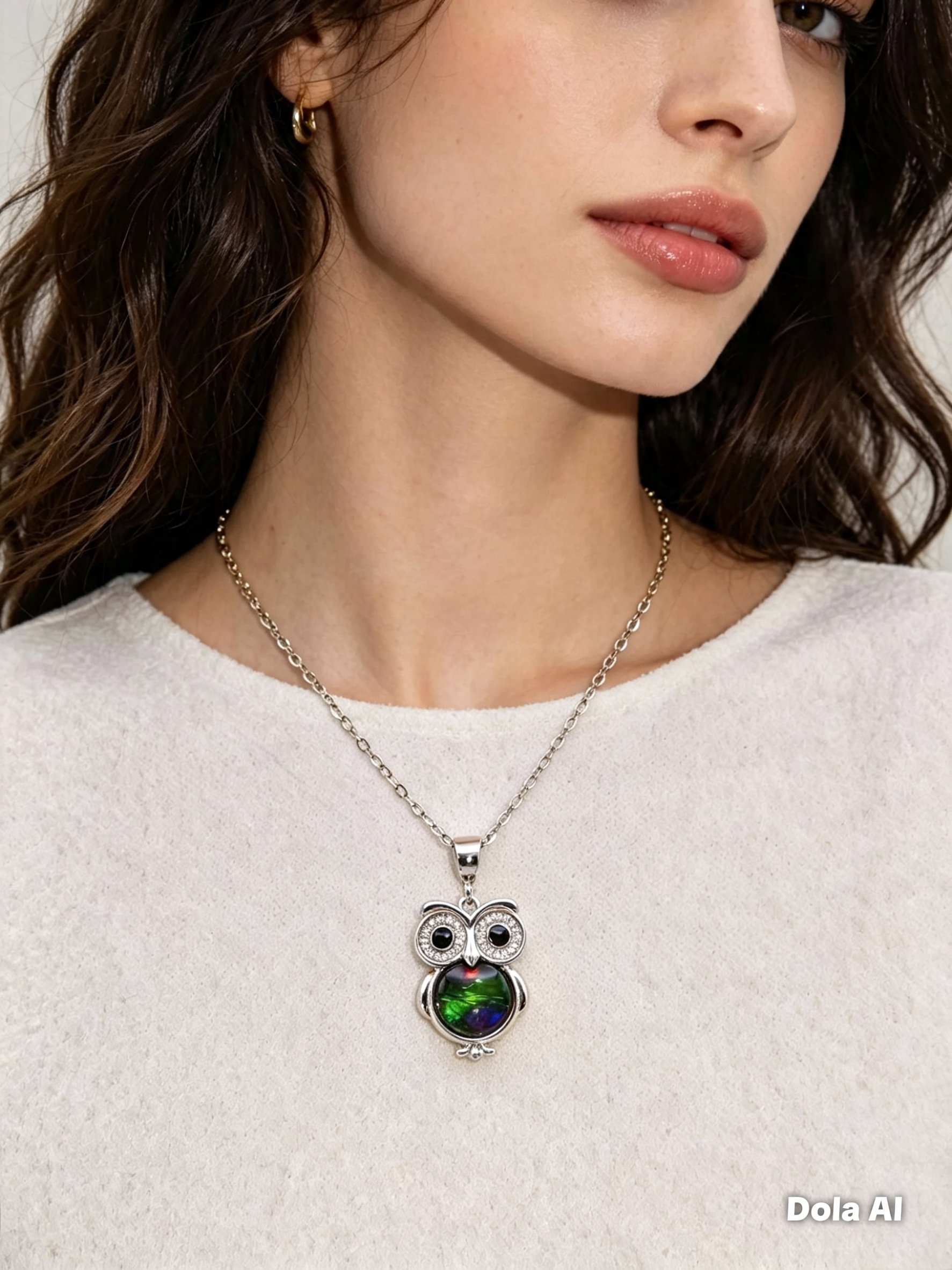 Canada Ammolite Owl Pendant