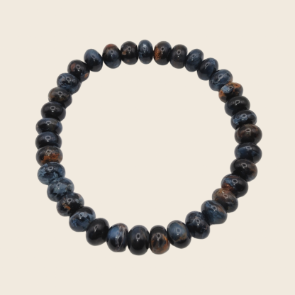 High Grade Blue Pietersite Stacked Bead Bracelet