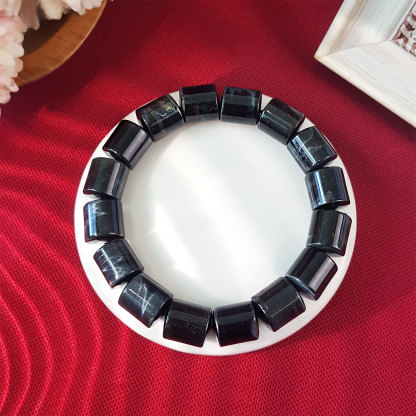 23 July - Blue Tiger Eye Cylinder Bracelet