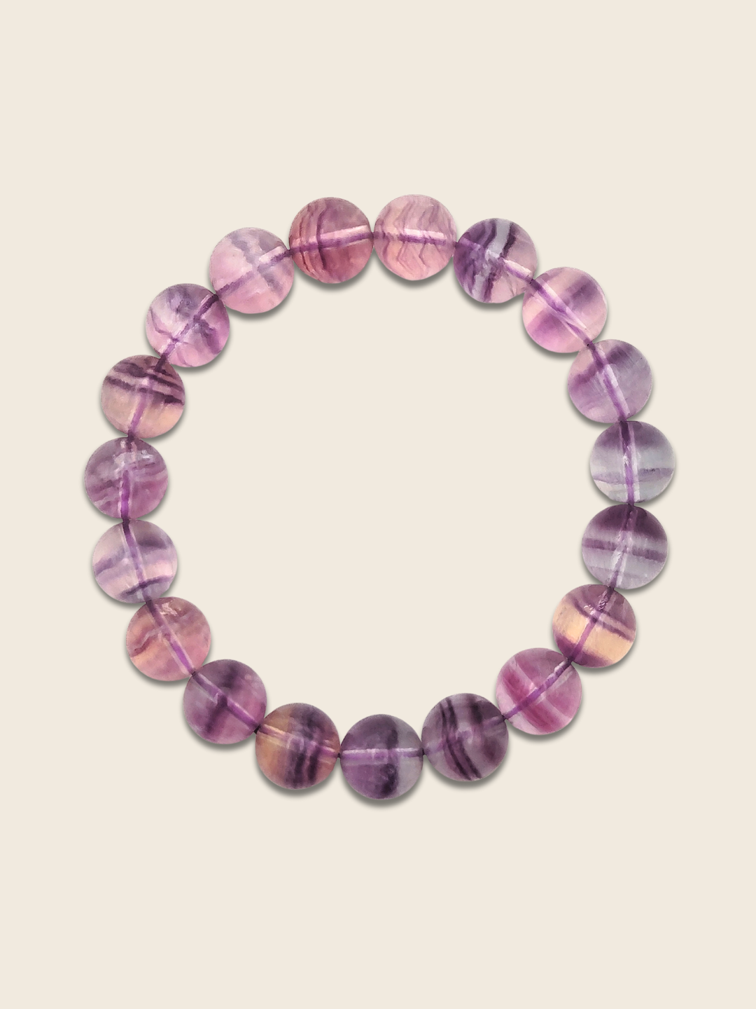 Purple Green Fluorite Bracelet