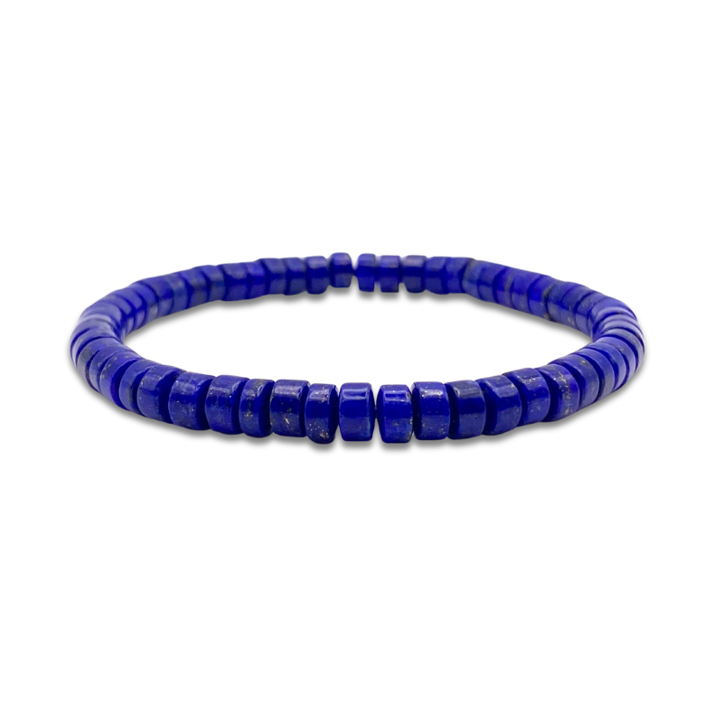 High Grade Lapis Lazuli Stacked Bead Bracelet