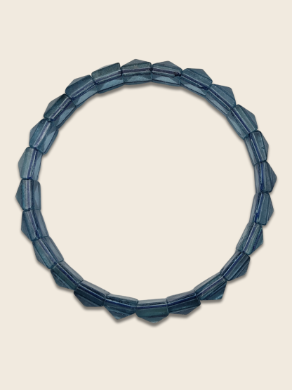 High Grade Devil Aquamarine Pyramid Flat Bracelet