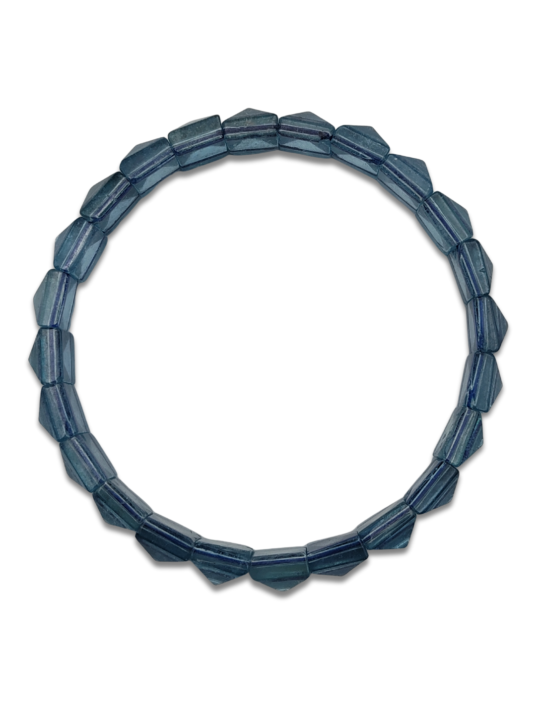 High Grade Devil Aquamarine Pyramid Flat Bracelet