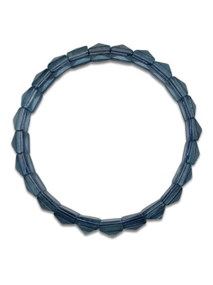 High Grade Devil Aquamarine Pyramid Flat Bracelet