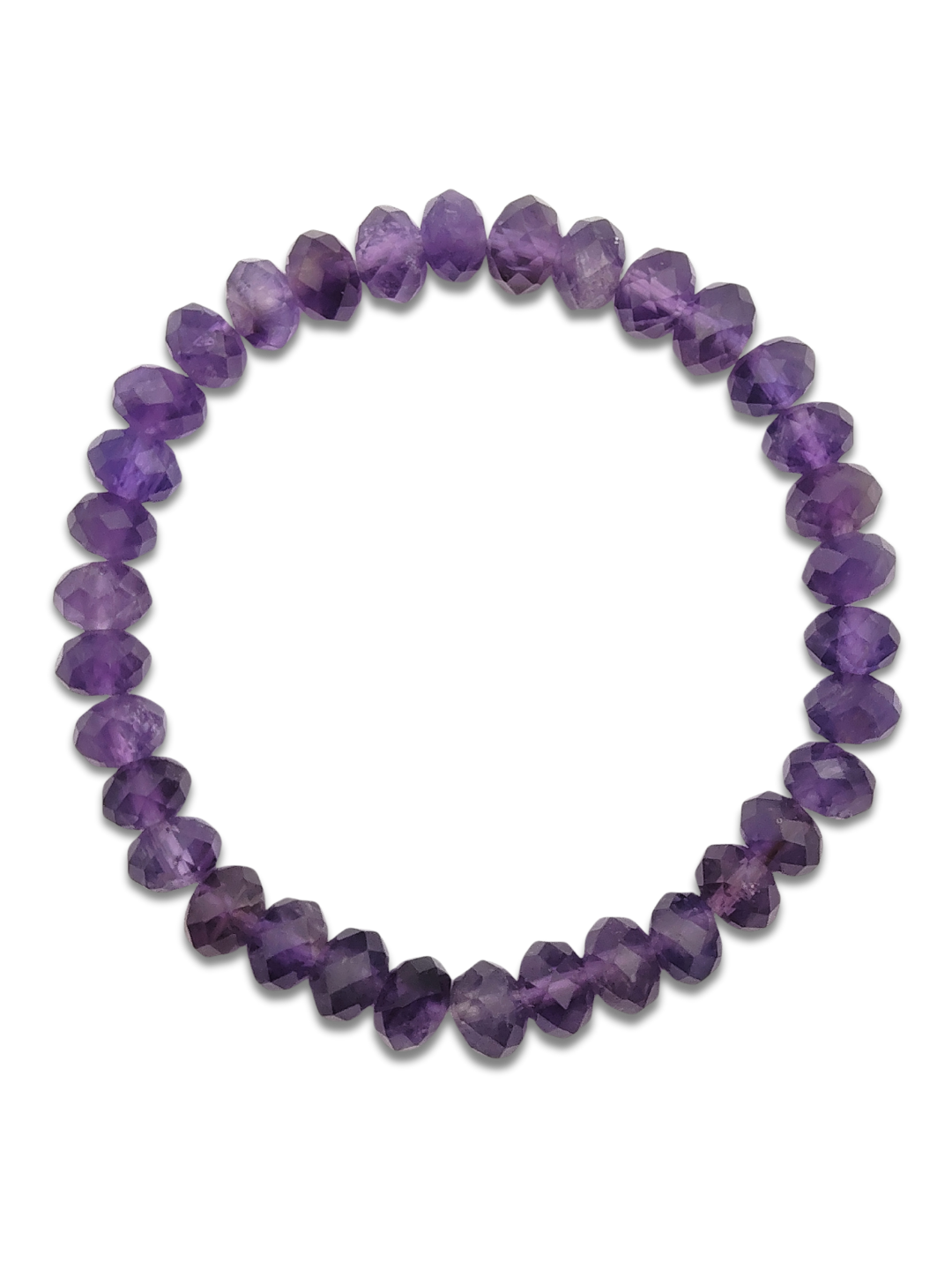 Amethyst Stacked Cutting Bracelet