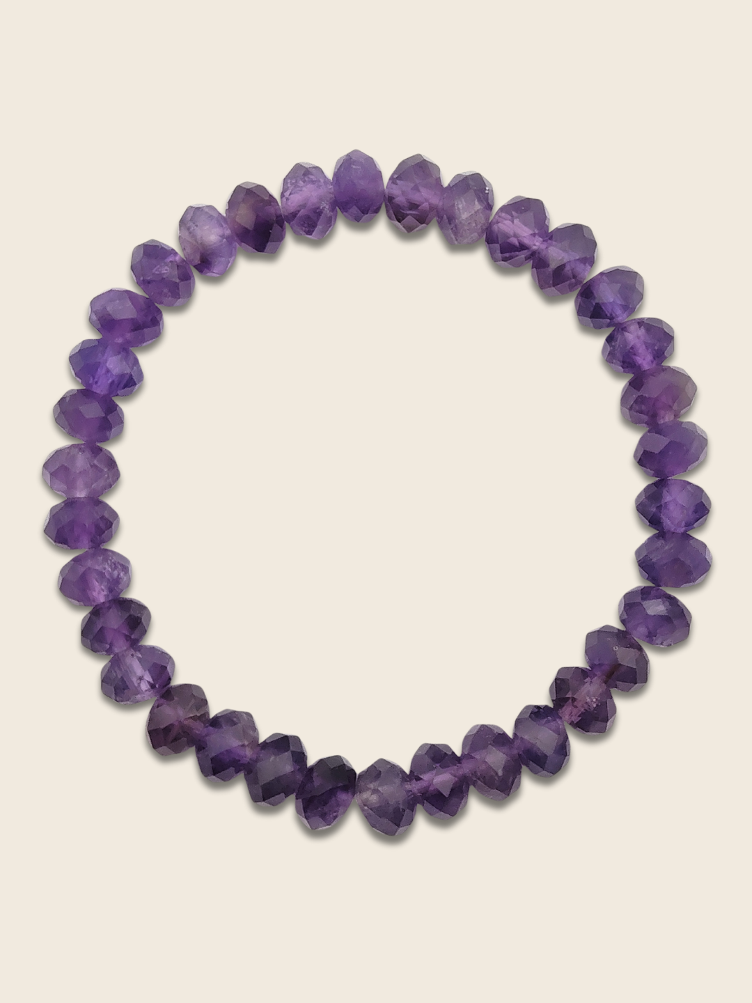 Amethyst Stacked Cutting Bracelet