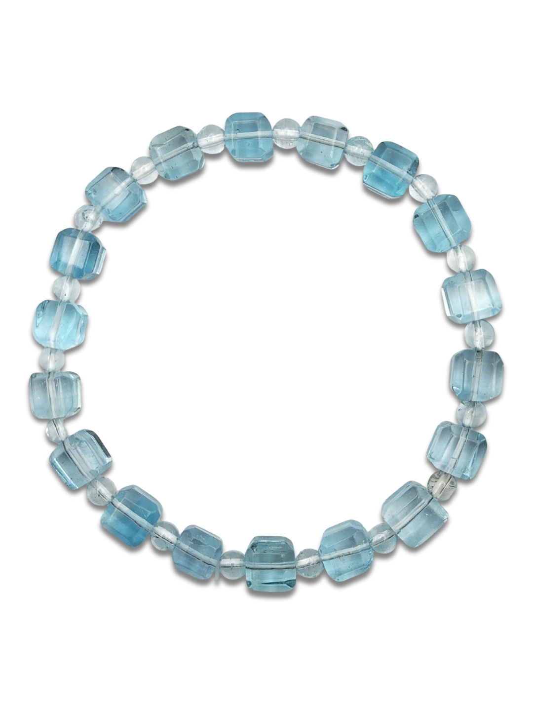 High Grade USA Blue Topaz Cube Bracelet