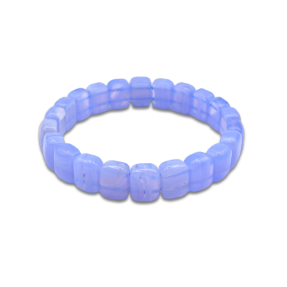 Blue Lace Agate Oval Flat Bracelet