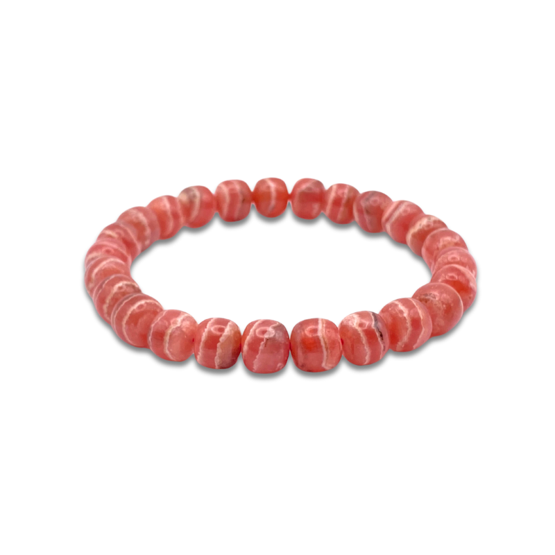 Rhodochrosite Drum Bracelet