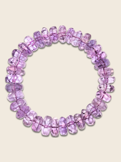 High Grade Bolvia Amethyst Wheel Shape Cuttting Braceet