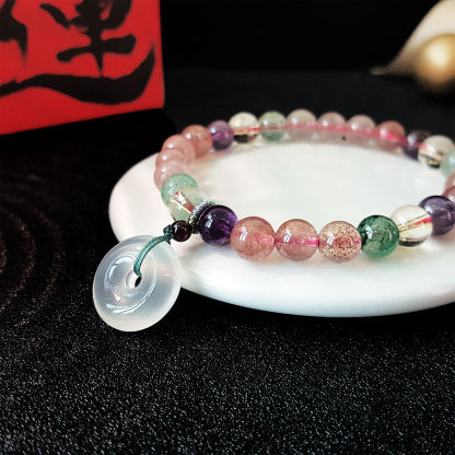 23 Jun - 7mm Popularity with White Agate Peace Bracelet 
