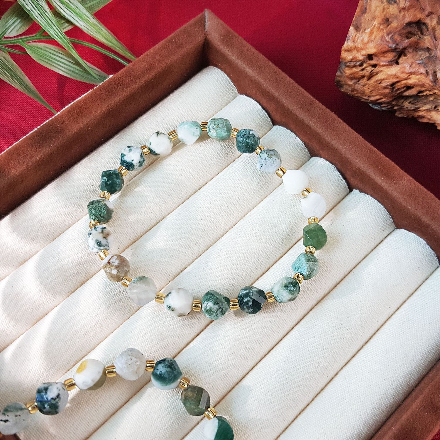 8 July - Moss Agate Shape Bracelet
