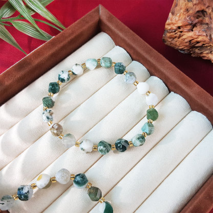 8 July - Moss Agate Shape Bracelet