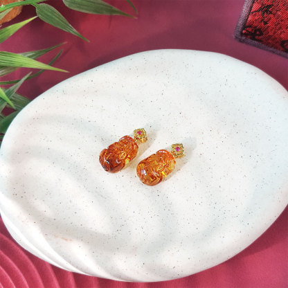 21 July - Piebald Amber Pixiu Pendant
