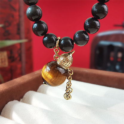 22 July - Yellow Tiger Eyes Hulu Pendant