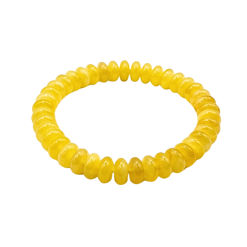 Beeswax Amber Stacked Bead Bracelet