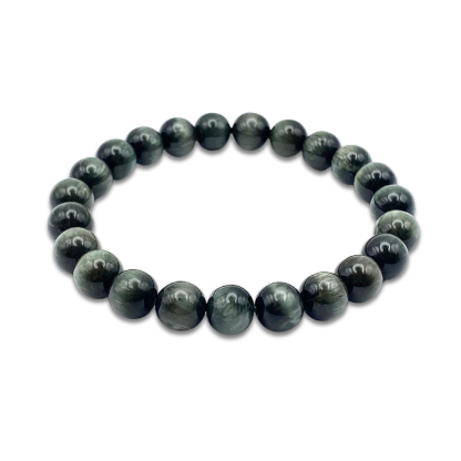 Cat's Eye Green Rabbit Hair Rutilated Bracelet