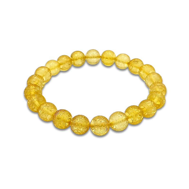 Beeswax Amber Carving Bracelet