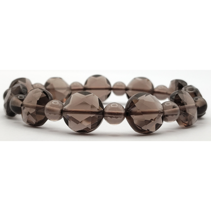 Iced Obsidian David Star Bracelet