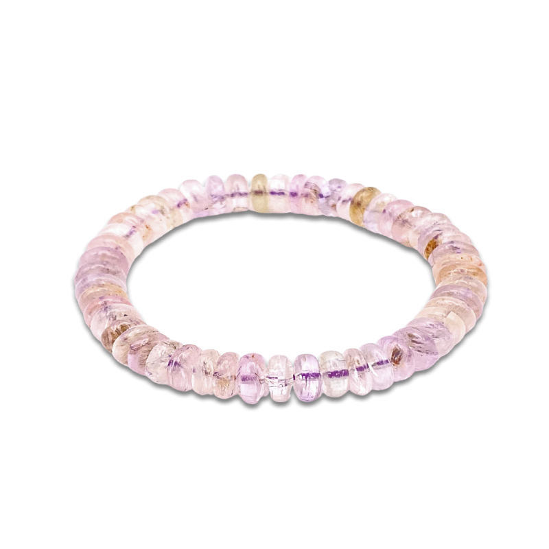 Kunzite Stacked Bead Bracelet
