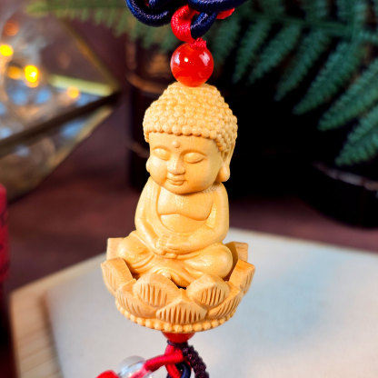 20 Mar - Wood Buddha Charm