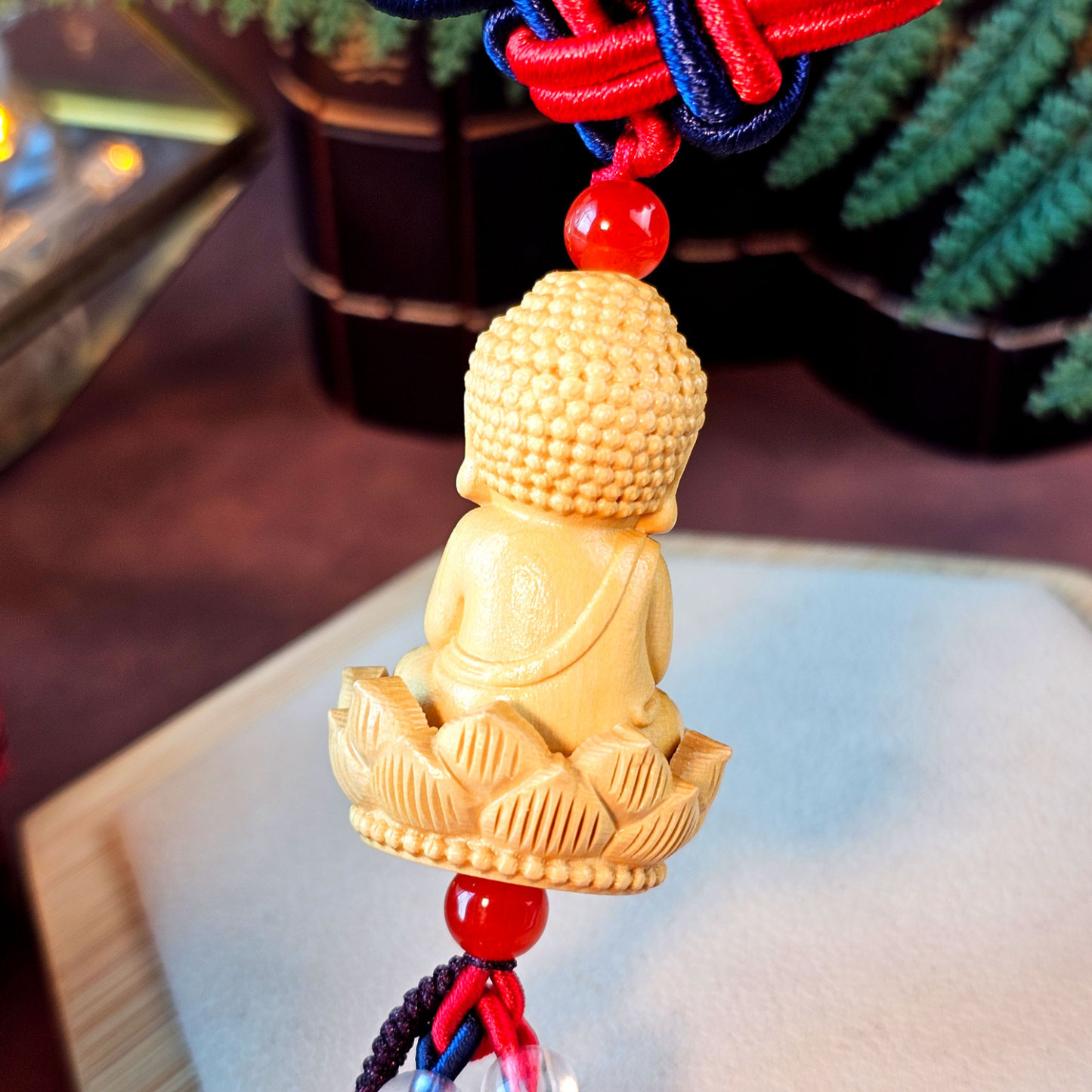 20 Mar - Wood Buddha Charm