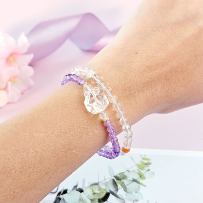 Amethyst Double Layer Bracelet