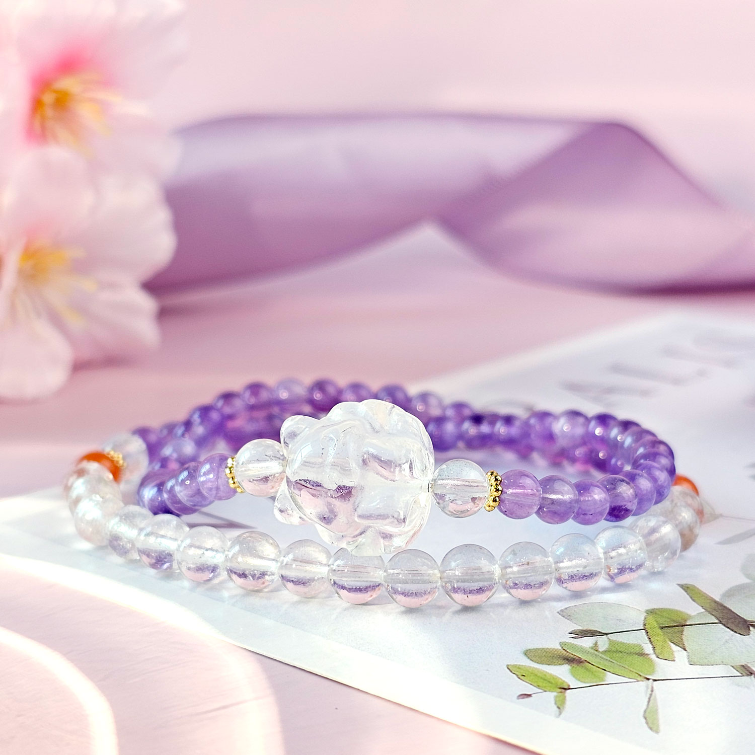 Amethyst Double Layer Bracelet