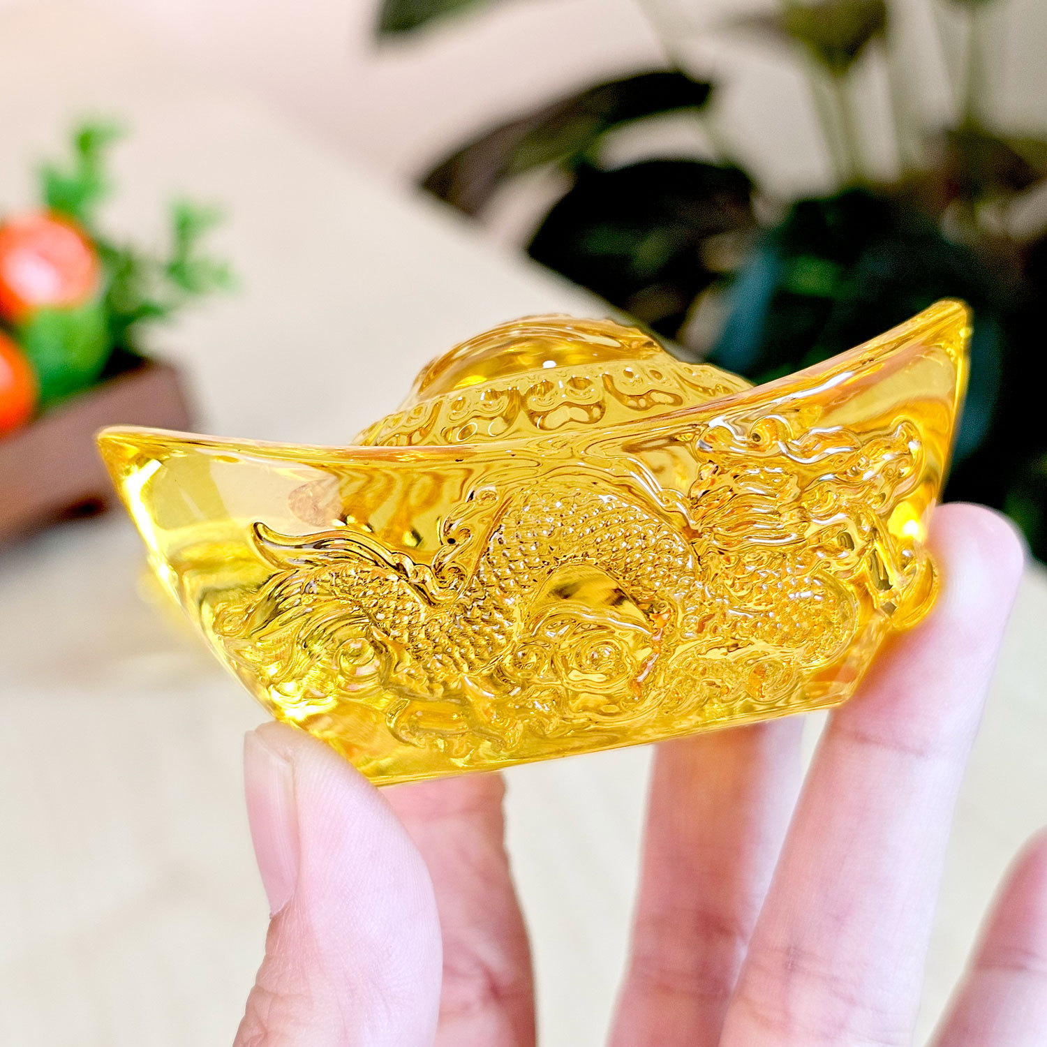 【11.11 Special】Yellow Glazed Dragon-Pattern Ingots — Set of Two