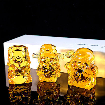 Yellow Liu Li Cute Happy Fortune God With Box