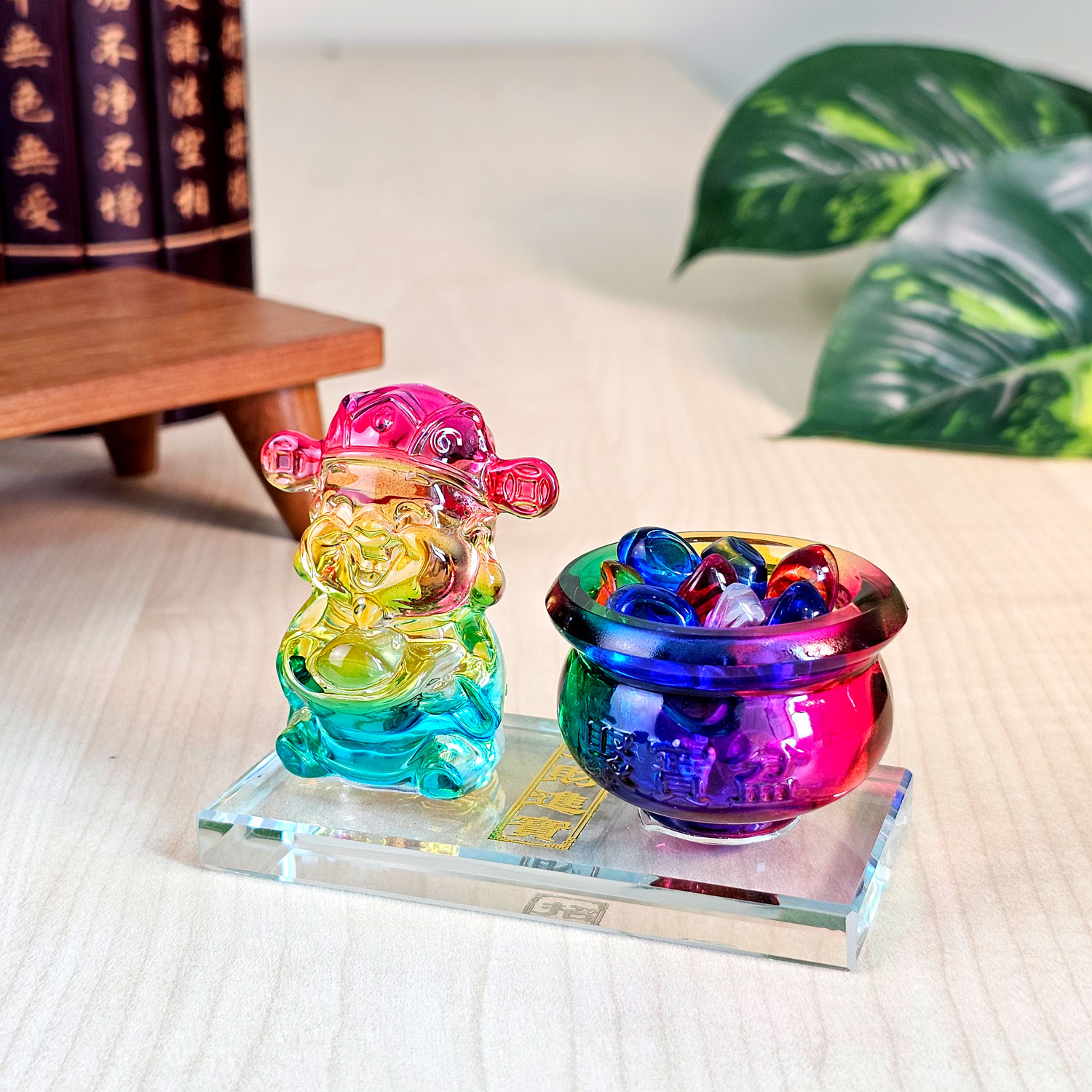 Mix Color Fortune God Treasure Basin Deco