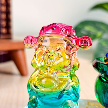 Mix Color Fortune God Treasure Basin Deco