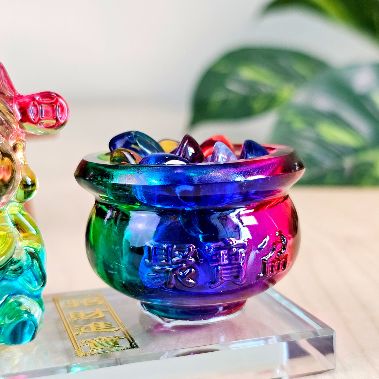 Mix Color Fortune God Treasure Basin Deco