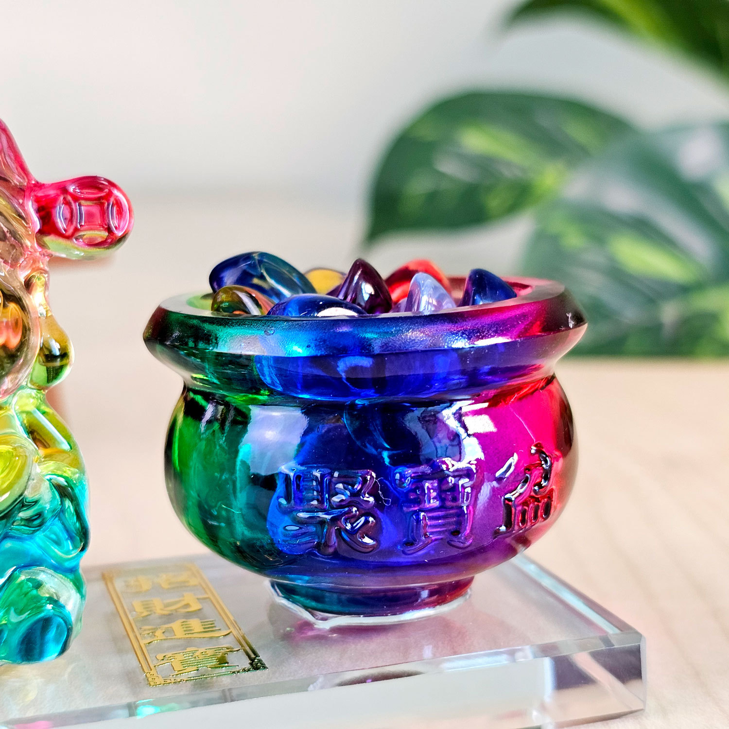 Mix Color Fortune God Treasure Basin Deco