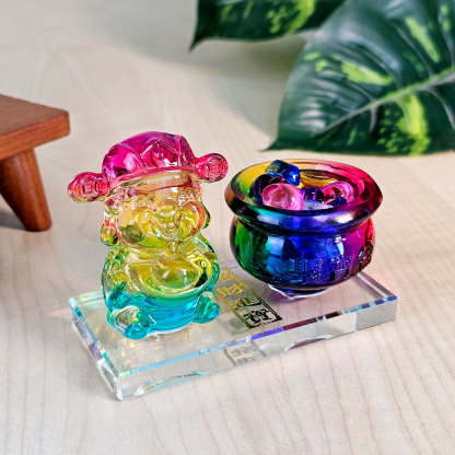Mix Color Fortune God Treasure Basin Deco