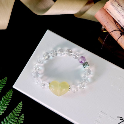 Clear Quartz Fluorite Bracelet
