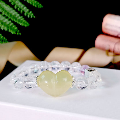 Clear Quartz Fluorite Bracelet