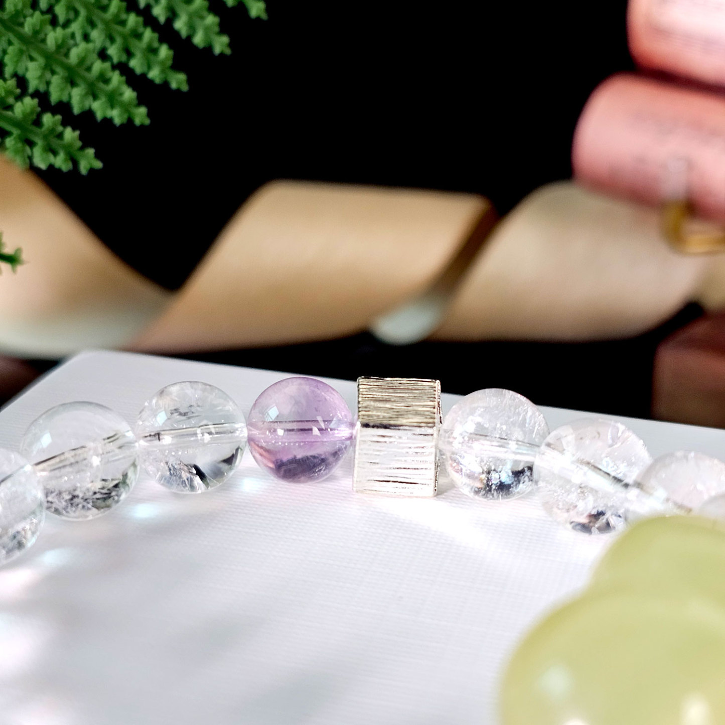 Clear Quartz Fluorite Bracelet