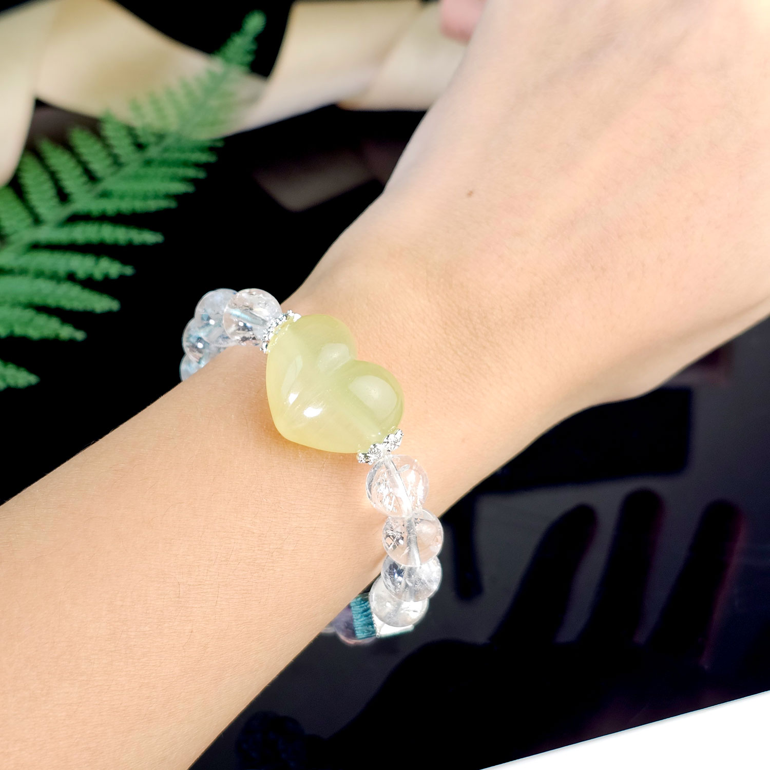 Clear Quartz Fluorite Bracelet
