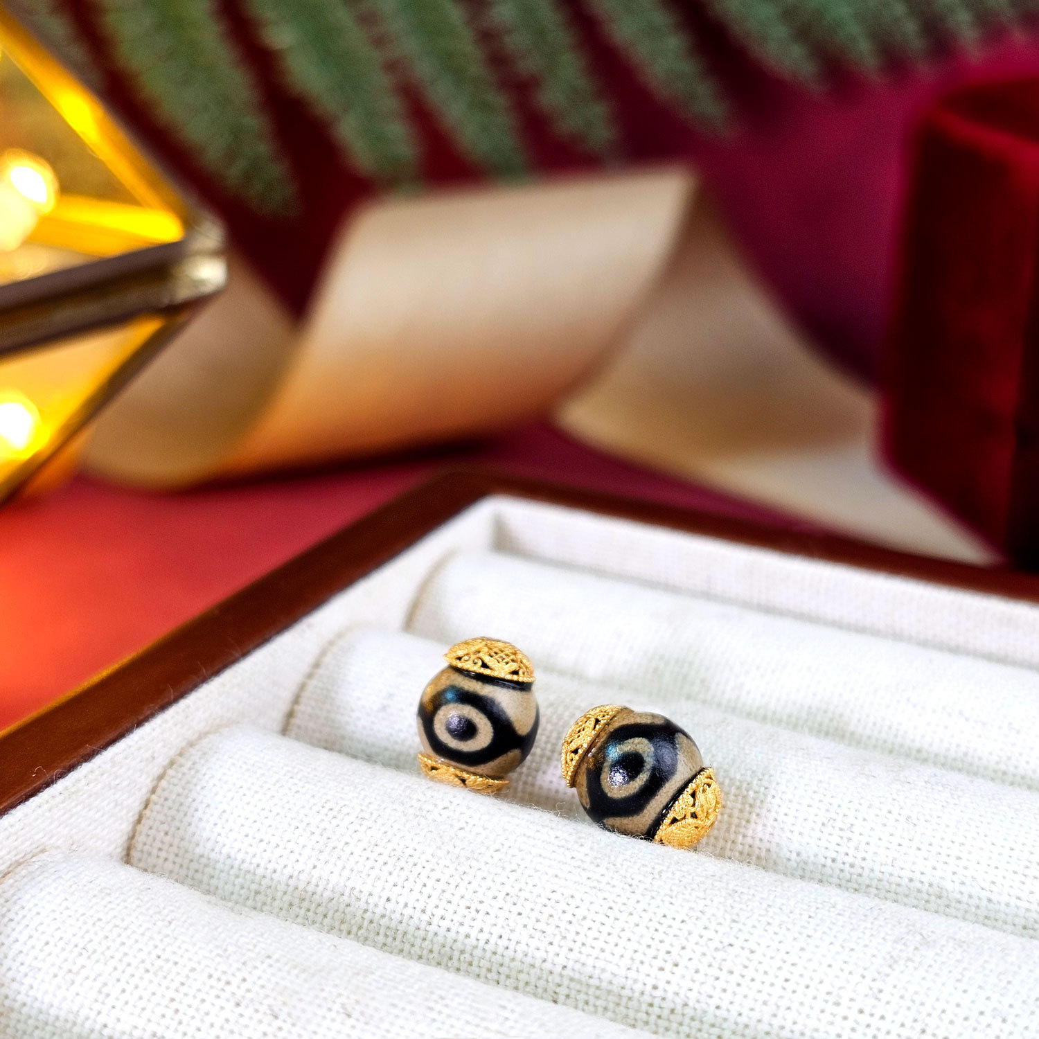 High Grade Three Eye Dzi Bead