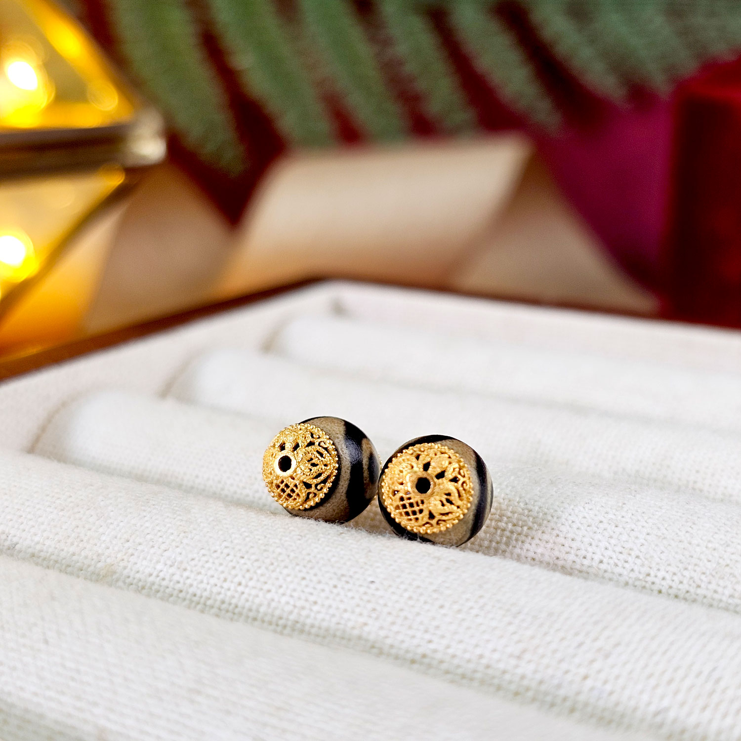 High Grade Three Eye Dzi Bead