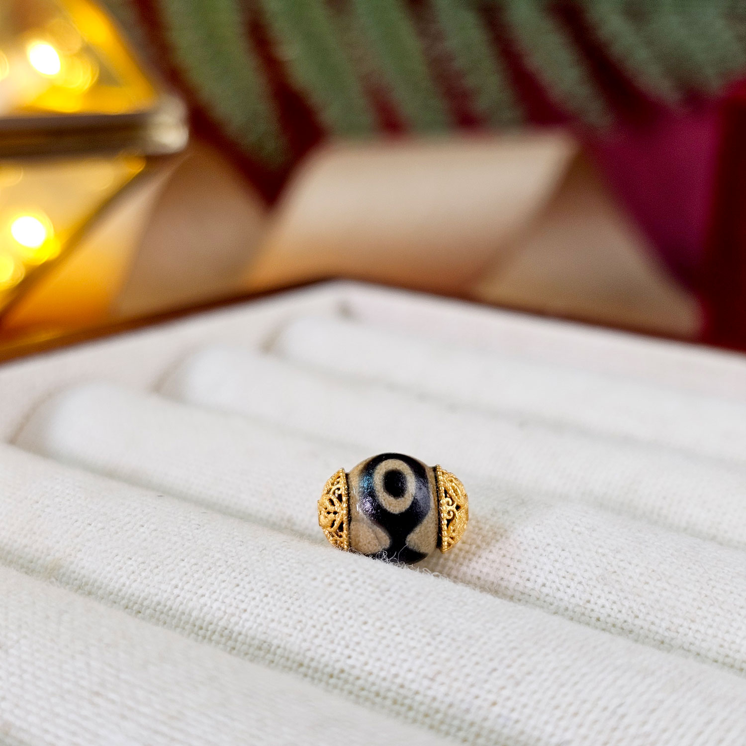 High Grade Three Eye Dzi Bead